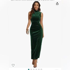 Green velvet dress